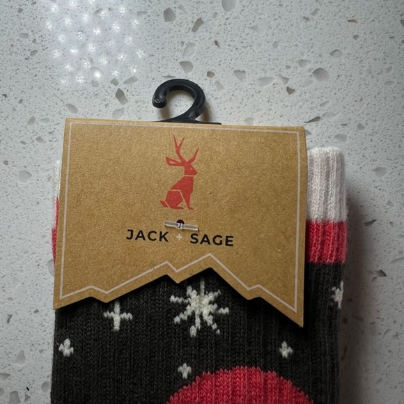 Jack + Sage Women's Venture Out Socks Brown Cream Red Stretch Mountains One Size - Picture 3 of 7